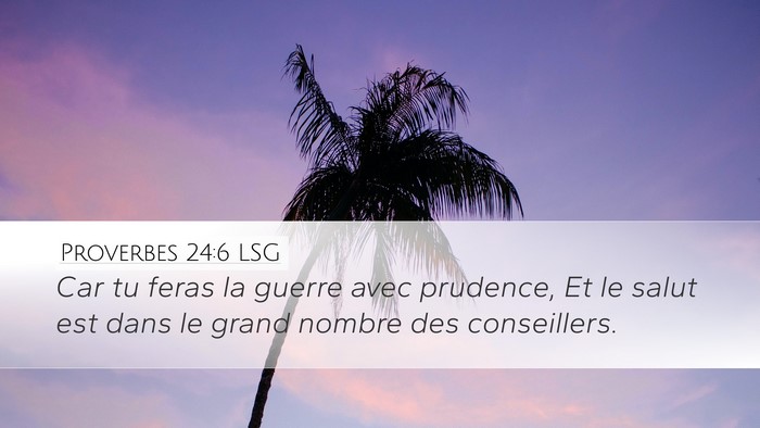 Proverbes 24:6 LSG Bible Verse Image