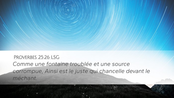 Proverbes 25:26 LSG Bible Verse Image