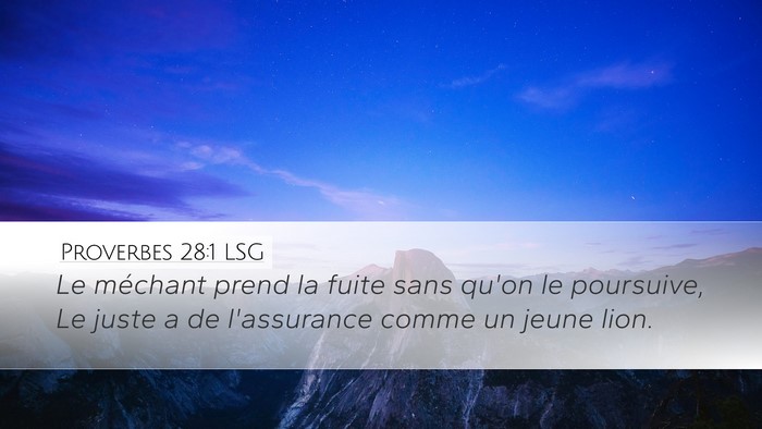 Proverbes 28:1 LSG Bible Verse Image