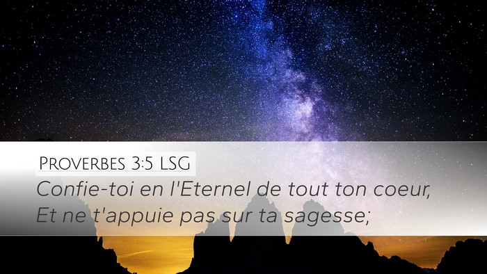 Proverbes 3:5 LSG Bible Verse Image