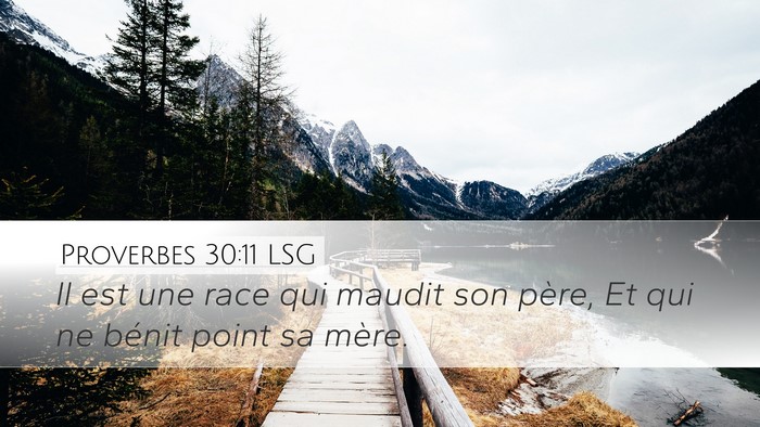 Proverbes 30:11 LSG Bible Verse Image