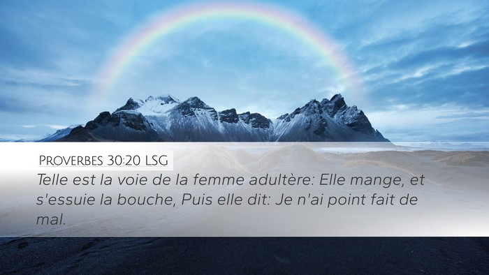 Proverbes 30:20 LSG Bible Verse Image