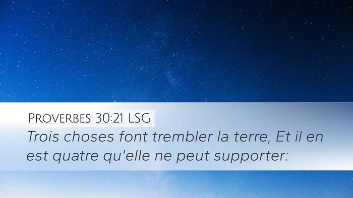 Proverbes 30:21 LSG Bible Verse Image