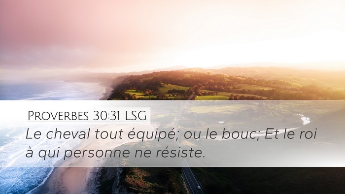 Proverbes 30:31 LSG Bible Verse Image