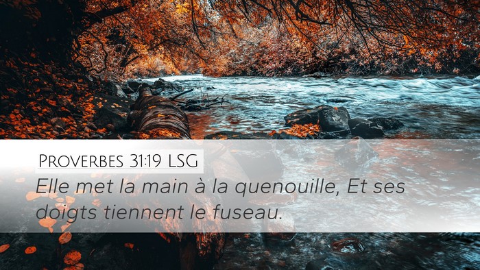 Proverbes 31:19 LSG Bible Verse Image
