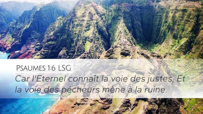 Psaumes 1:6 LSG Bible Verse Image