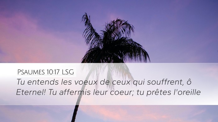 Psaumes 10:17 LSG Bible Verse Image