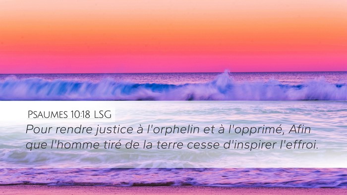 Psaumes 10:18 LSG Bible Verse Image