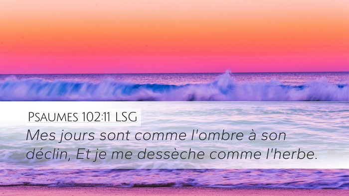 Psaumes 102:11 LSG Bible Verse Image