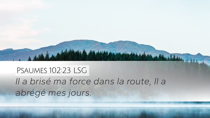 Psaumes 102:23 LSG Bible Verse Image