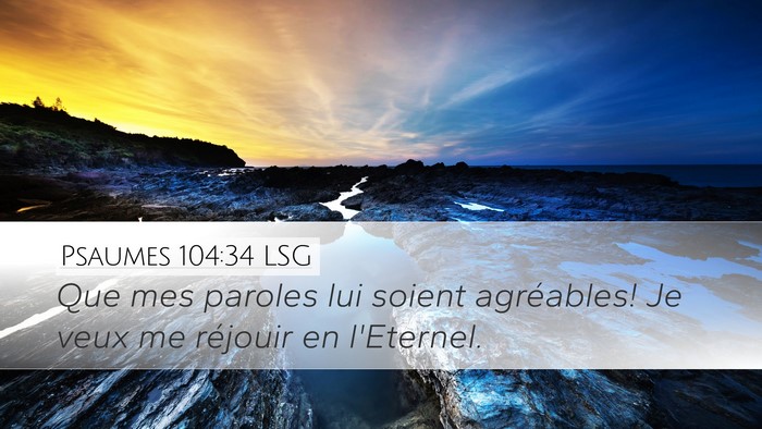 Psaumes 104:34 LSG Bible Verse Image