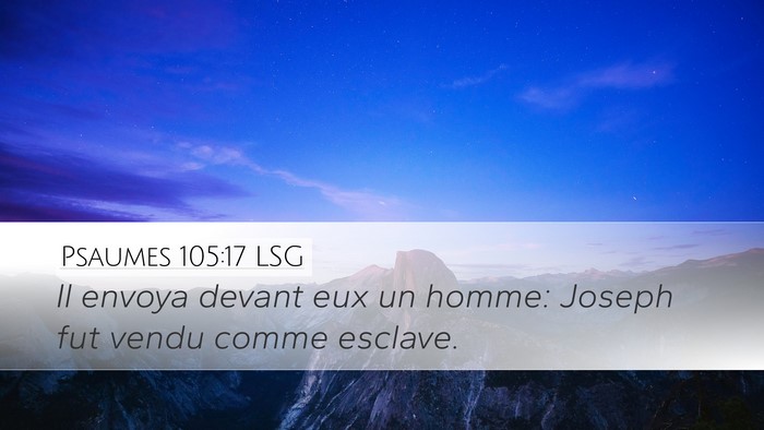 Psaumes 105:17 LSG Bible Verse Image