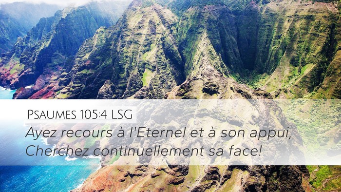 Psaumes 105:4 LSG Bible Verse Image