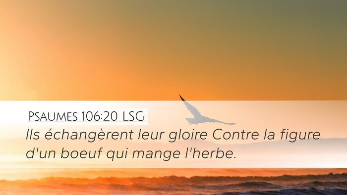 Psaumes 106:20 LSG Bible Verse Image