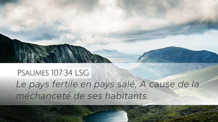 Psaumes 107:34 LSG Bible Verse Image