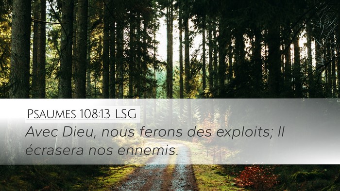 Psaumes 108:13 LSG Bible Verse Image