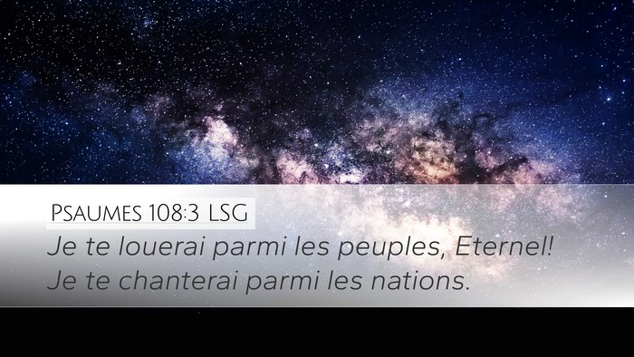 Psaumes 108:3 LSG Bible Verse Image