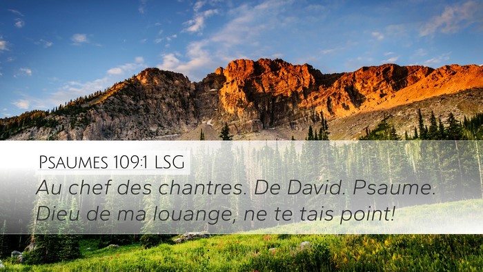 Psaumes 109:1 LSG Bible Verse Image