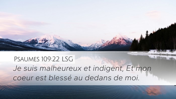 Psaumes 109:22 LSG Bible Verse Image