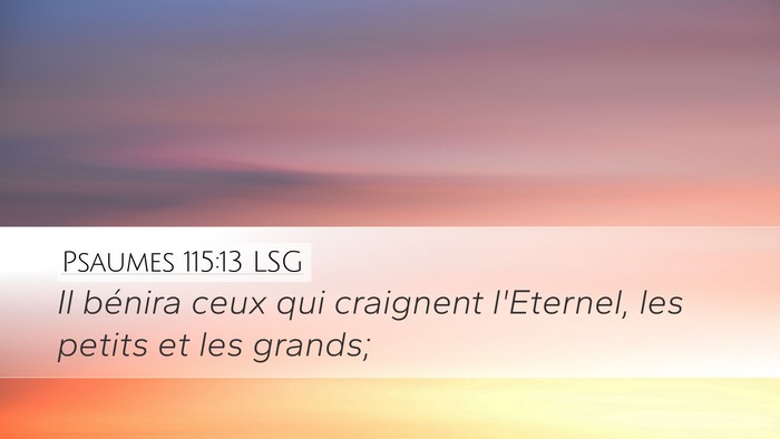 Psaumes 115:13 LSG Bible Verse Image