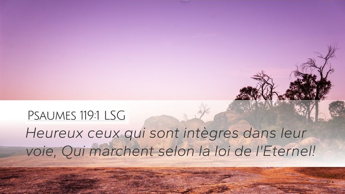 Psaumes 119:1 LSG Bible Verse Image