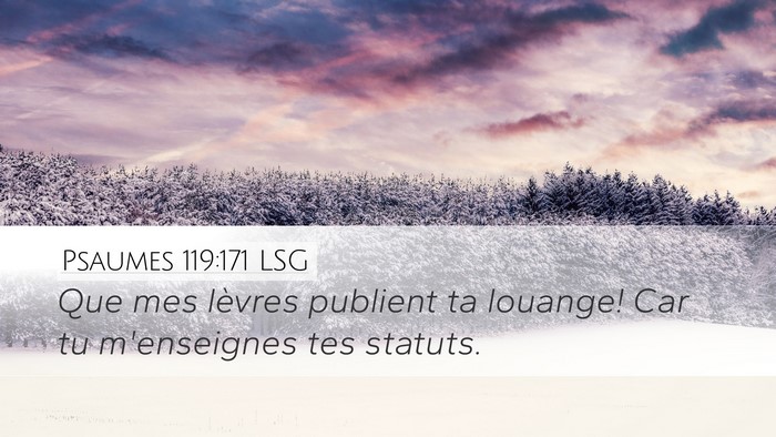 Psaumes 119:171 LSG Bible Verse Image
