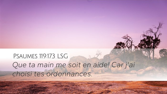 Psaumes 119:173 LSG Bible Verse Image