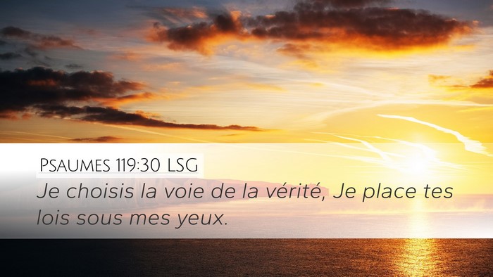 Psaumes 119:30 LSG Bible Verse Image