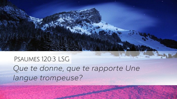 Psaumes 120:3 LSG Bible Verse Image