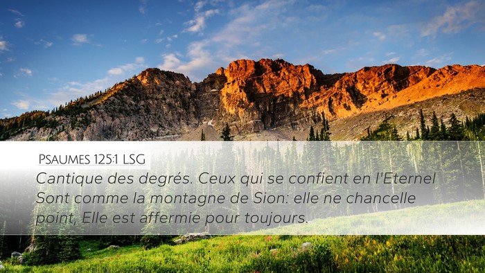Psaumes 125:1 LSG Bible Verse Image
