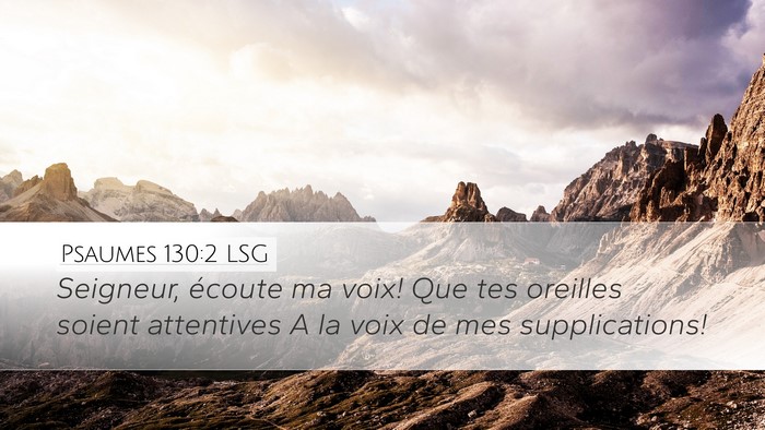 Psaumes 130:2 LSG Bible Verse Image