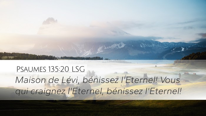 Psaumes 135:20 LSG Bible Verse Image