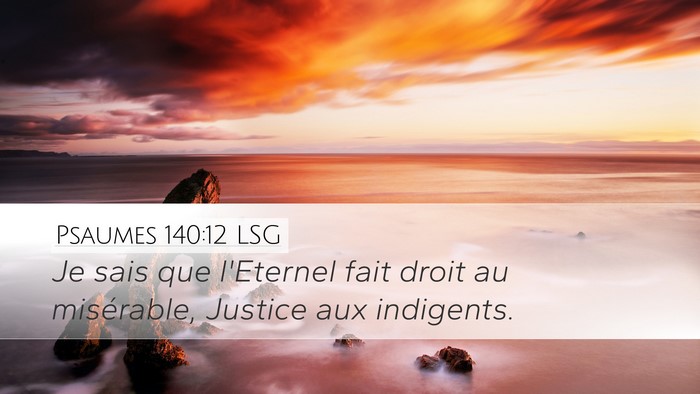 Psaumes 140:12 LSG Bible Verse Image