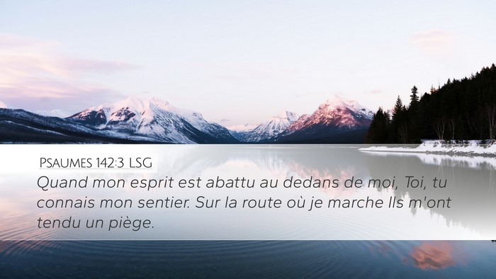 Psaumes 142:3 LSG Bible Verse Image