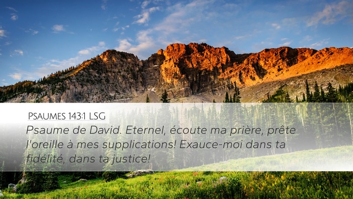 Psaumes 143:1 LSG Bible Verse Image