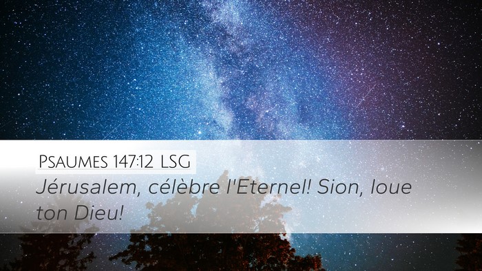 Psaumes 147:12 LSG Bible Verse Image