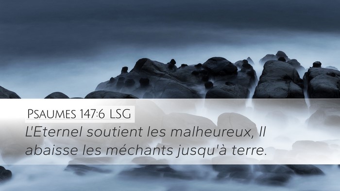 Psaumes 147:6 LSG Bible Verse Image