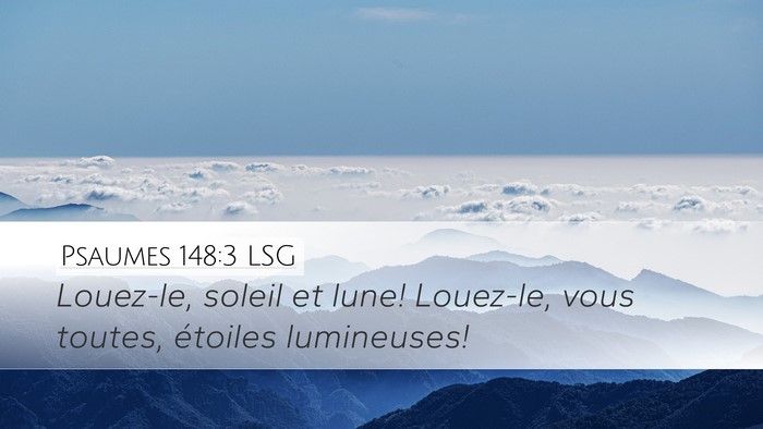 Psaumes 148:3 LSG Bible Verse Image