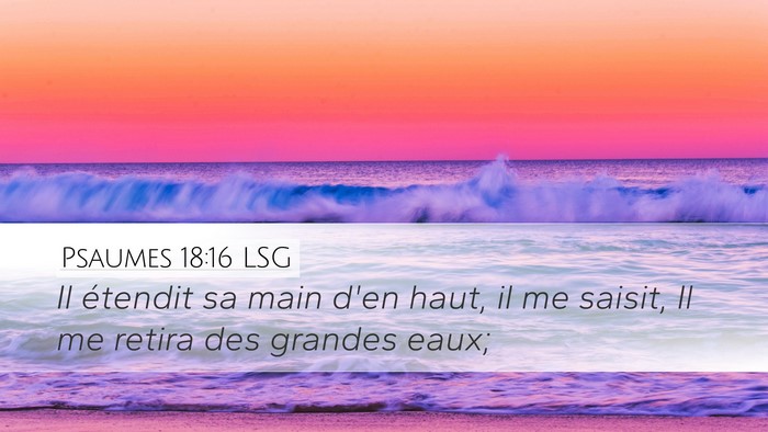 Psaumes 18:16 LSG Bible Verse Image
