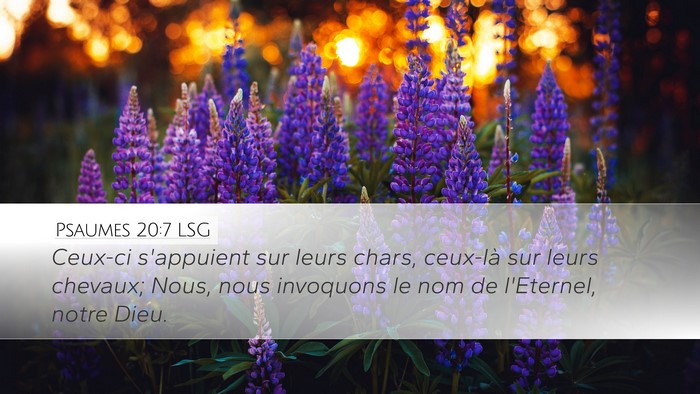 Psaumes 20:7 LSG Bible Verse Image