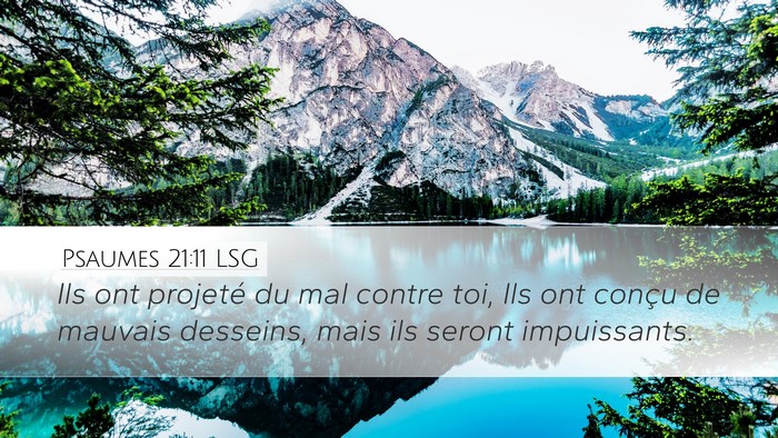 Psaumes 21:11 LSG Bible Verse Image