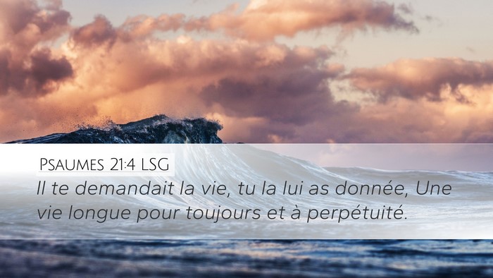 Psaumes 21:4 LSG Bible Verse Image