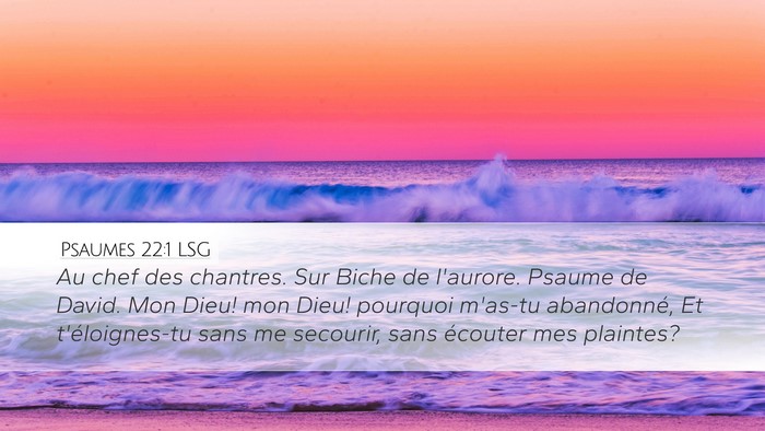 Psaumes 22:1 LSG Bible Verse Image