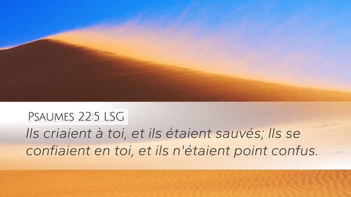 Psaumes 22:5 LSG Bible Verse Image