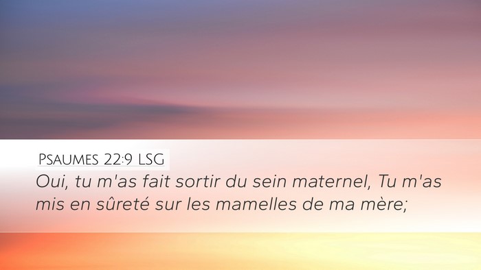 Psaumes 22:9 LSG Bible Verse Image