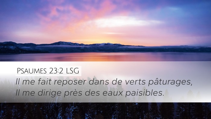 Psaumes 23:2 LSG Bible Verse Image