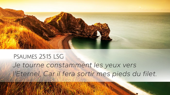 Psaumes 25:15 LSG Bible Verse Image