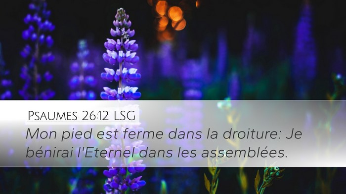 Psaumes 26:12 LSG Bible Verse Image