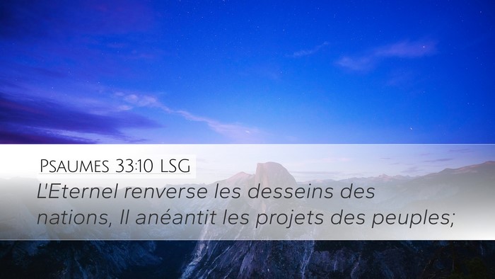 Psaumes 33:10 LSG Bible Verse Image