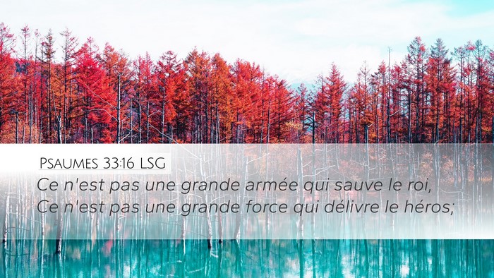 Psaumes 33:16 LSG Bible Verse Image
